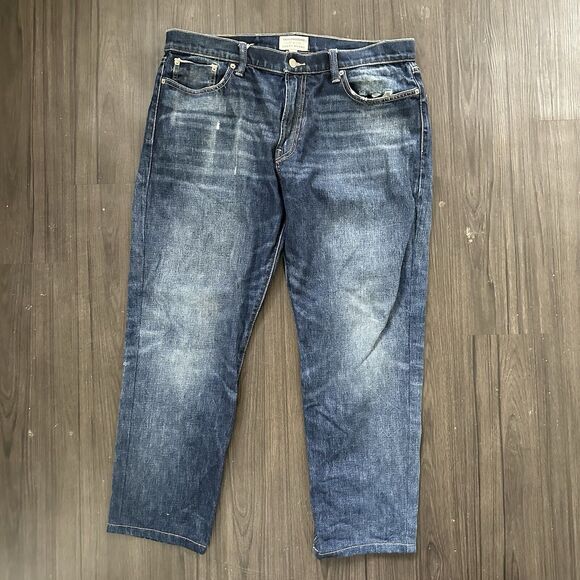 Lucky Brand x Yellowstone 363 Vintage Straight Denim Blue Jeans 36x32 Selvedge - Picture 2 of 8
